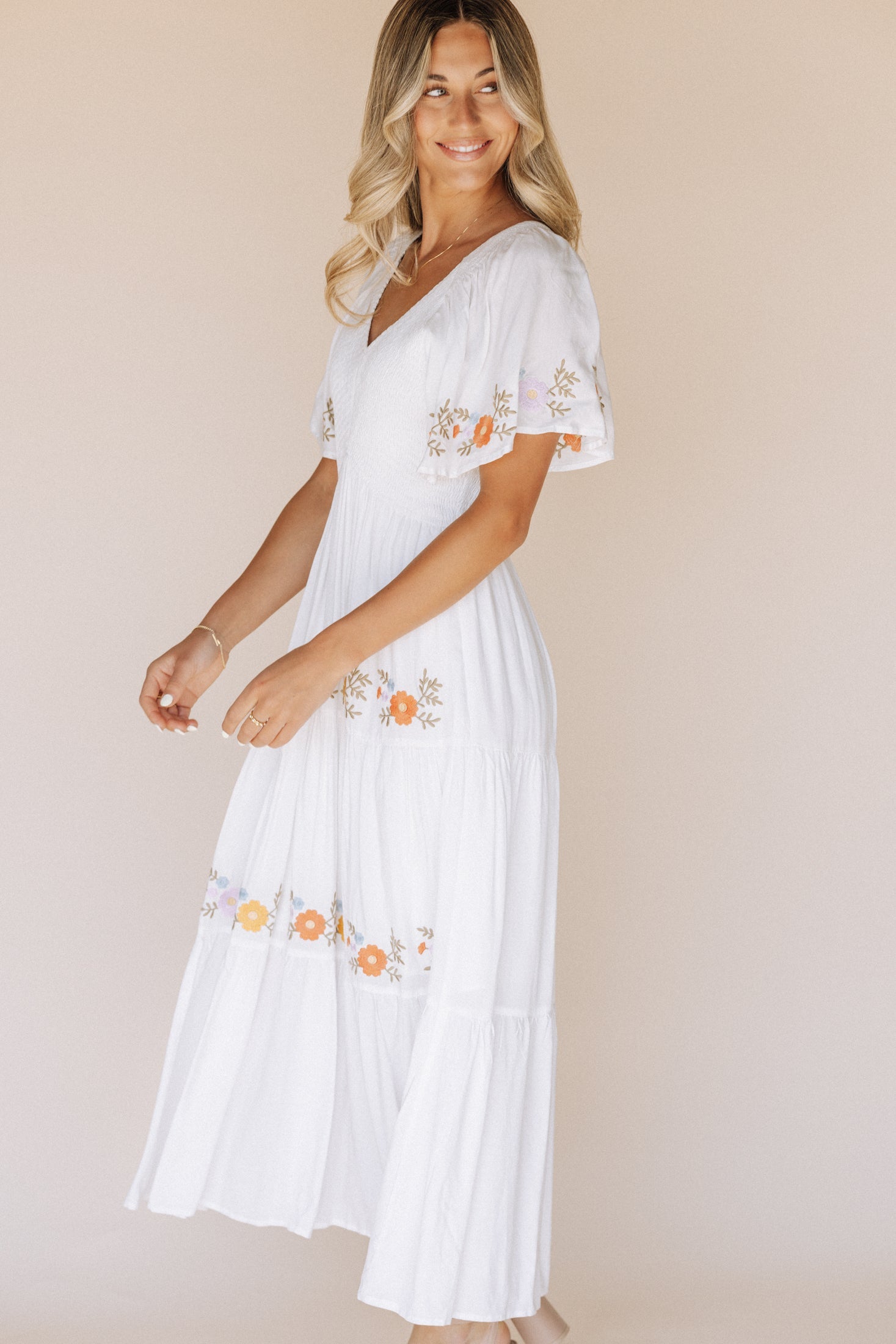 Sicily Embroidered Midi Dress – Petals And Promises Prom