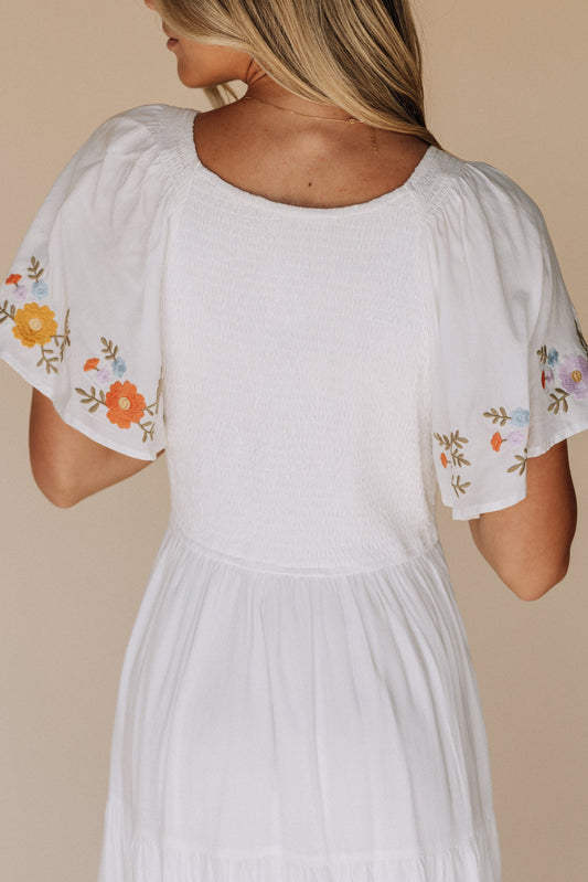 Sicily Embroidered Midi Dress