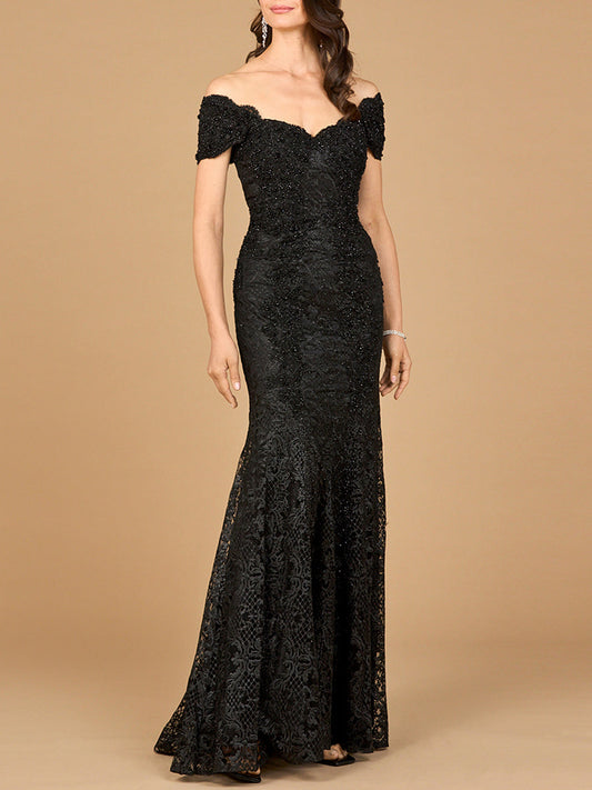 Fitted Lace Mermaid Gown