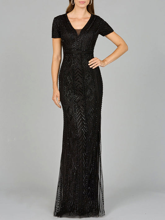 Closed Back, Cap Sleeve Dress