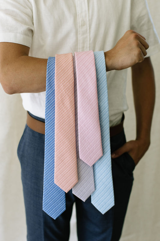Coral Stripe - Men's Tie