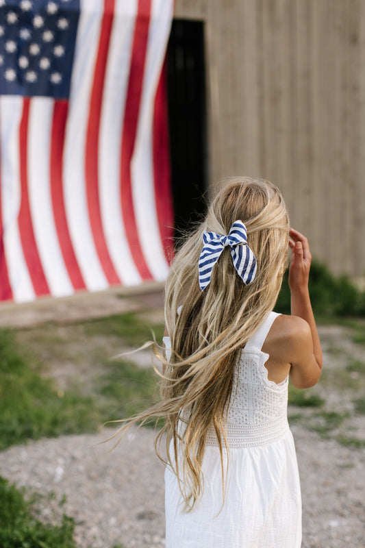 Captain Stripe Darling Hair Bow