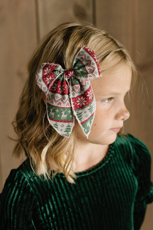 Christmas Sweater - Darling Hair Bow