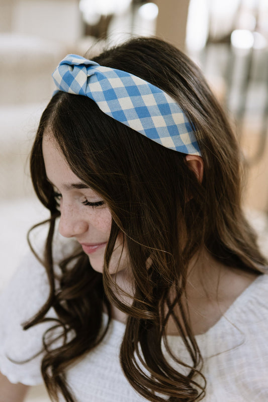 Daybreak Plaid Knotted Headband