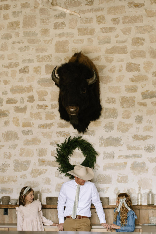 Juniper Stripe Lady Hair Bow
