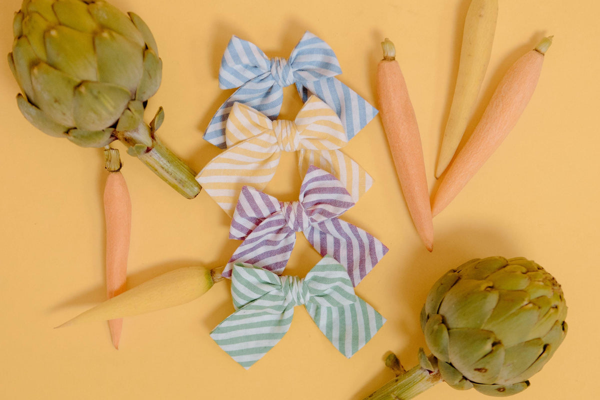 Iris Stripe - Petite Hair Bow