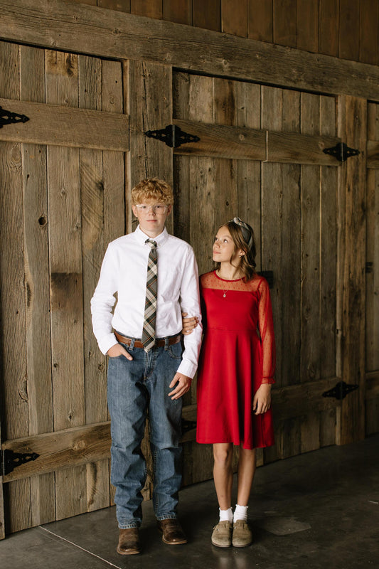 Spruce Plaid - Youth Tie