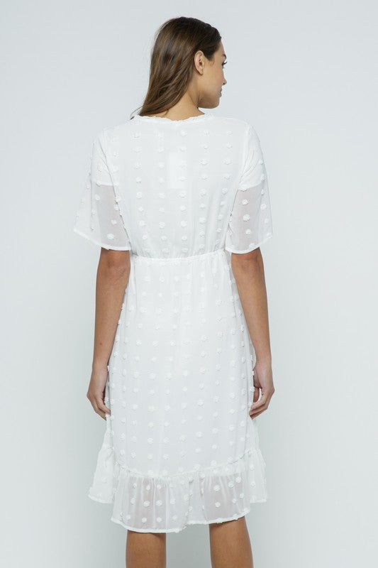 White Polka Dot Midi
