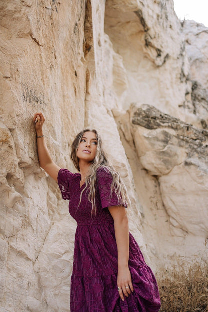 Tayla Dress in Maroon