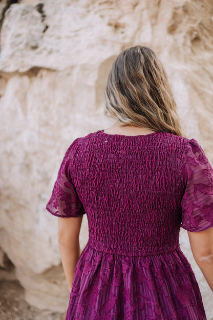 Tayla Dress in Maroon