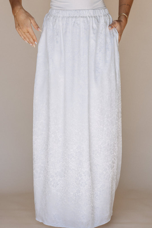 Hannah Temple Skirt in White
