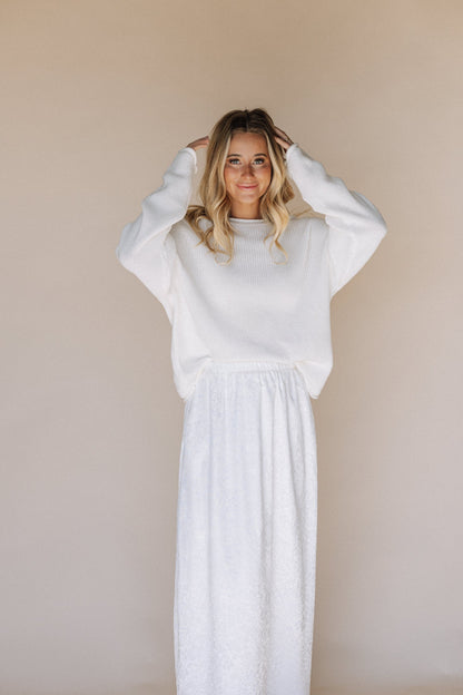 Hannah Temple Skirt in White