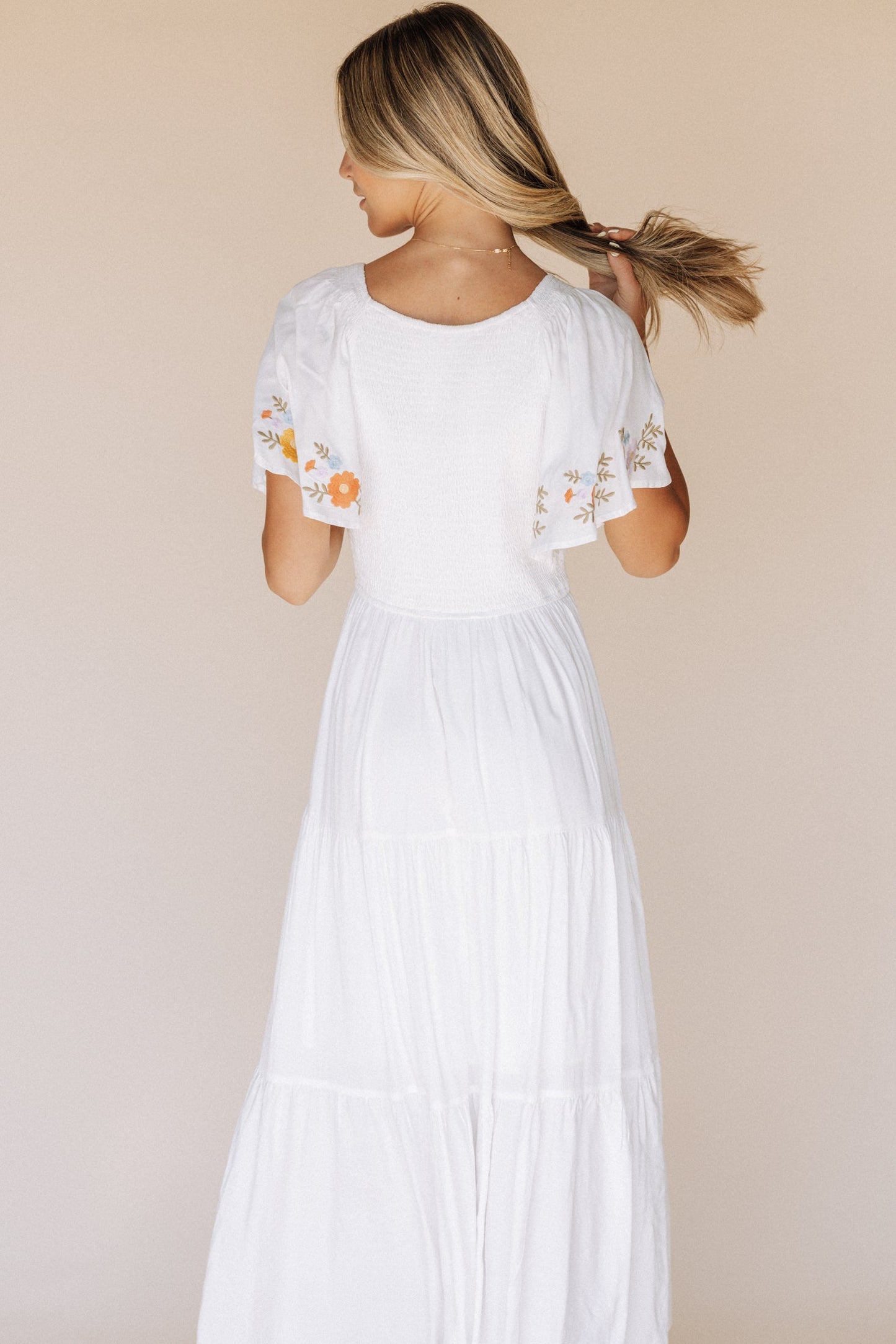 Sicily Embroidered Midi Dress