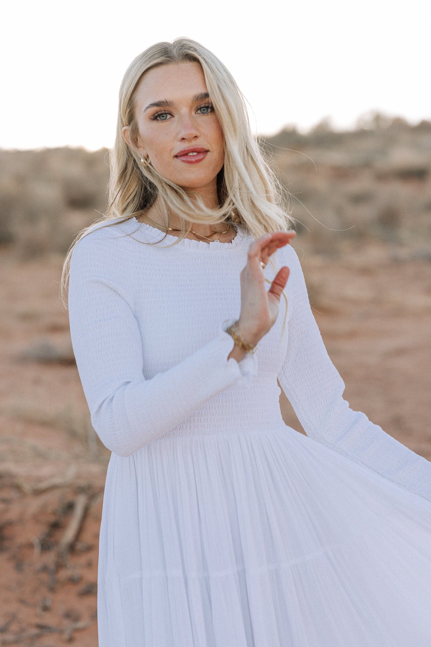 Martha Smocking Temple Dress