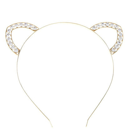 RHINESTONE ANIMAL EAR HEADBAND