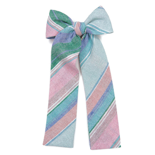 Easter Basket Stripe Lady Hair Bow