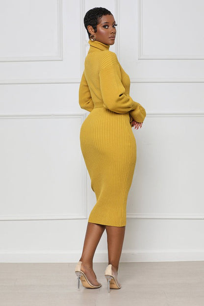 WOMEN FASHION LONG MAXI SWEATER DRESS