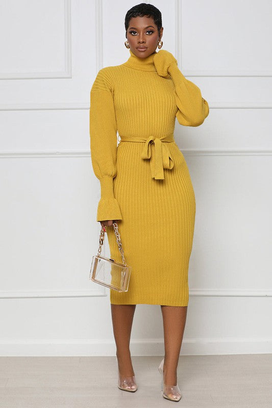 WOMEN FASHION LONG MAXI SWEATER DRESS