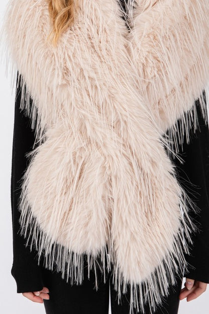 Faux Fur Iconic Pull Through Shawl