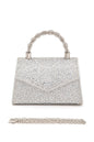 Statement Rhinestone Top Handle Clutch Bag