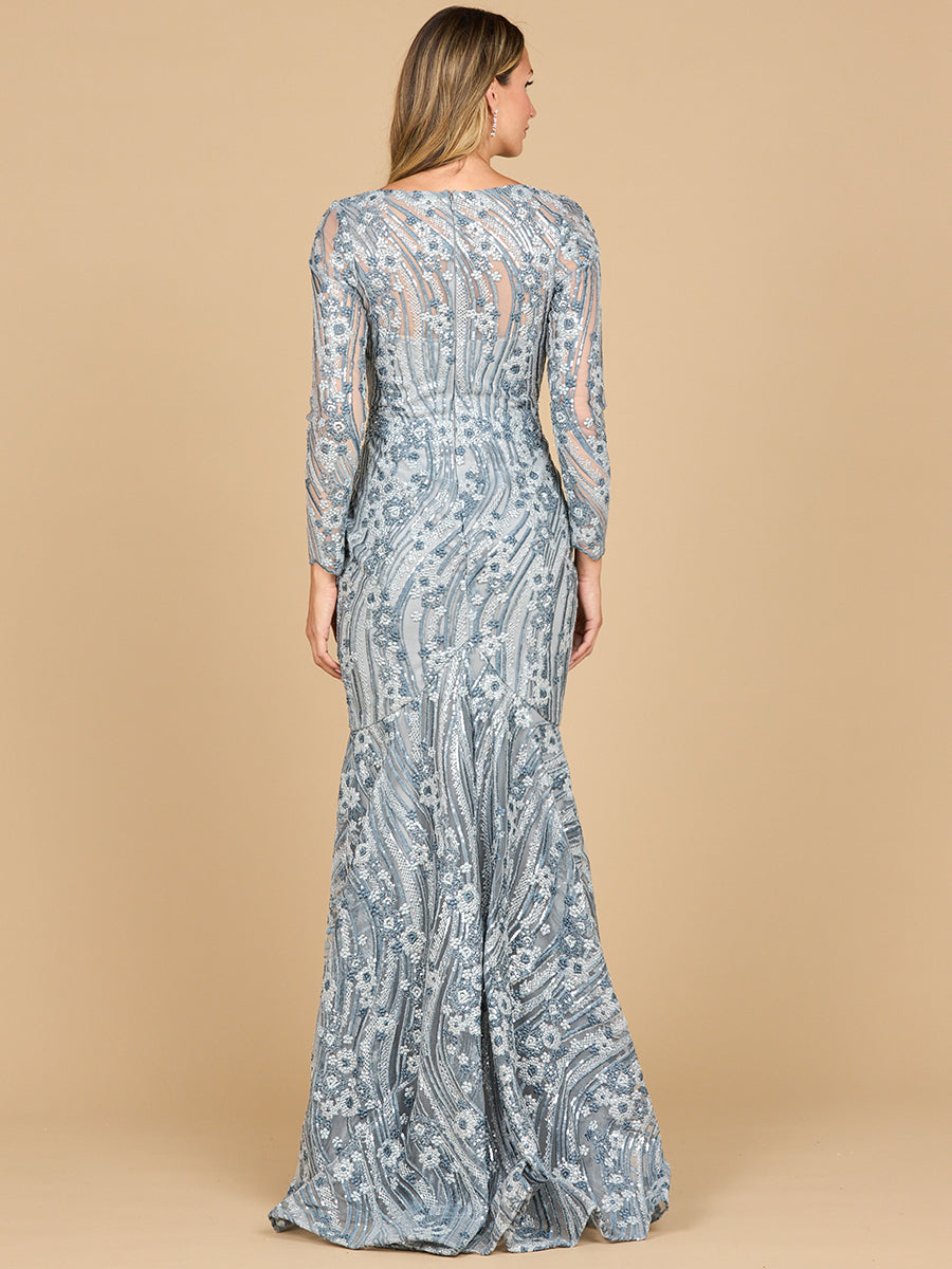 Mermaid, Long Sleeve Gown