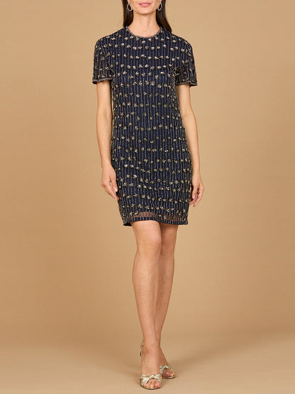 Fancy Beaded T-Shirt Dress