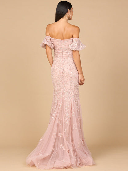 Lace, Off Shoulder Mermaid Gown