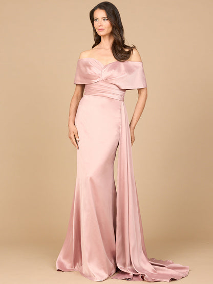 Off Shoulder Satin Dress
