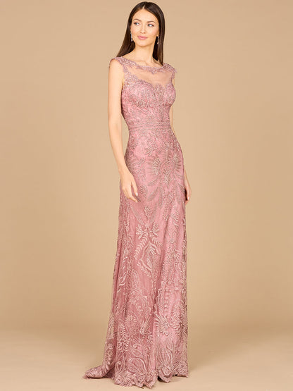Detachable Half Sleeve Lace Sheath Gown