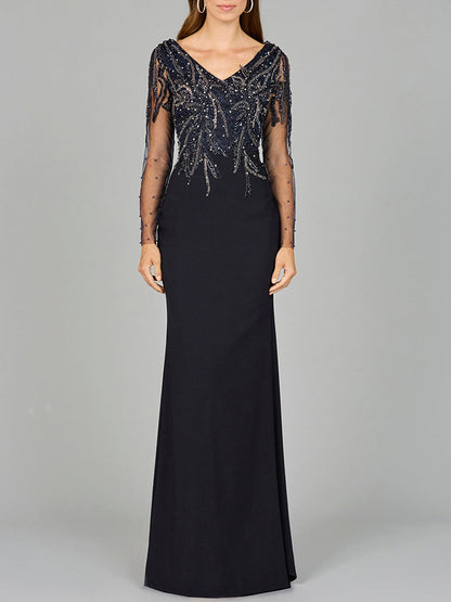 Long Sleeve Knit Gown