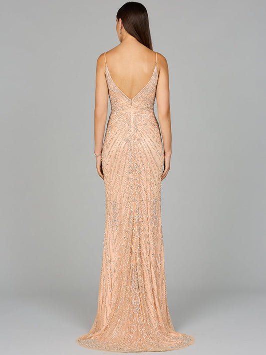 Spaghetti Strap Beaded Dress