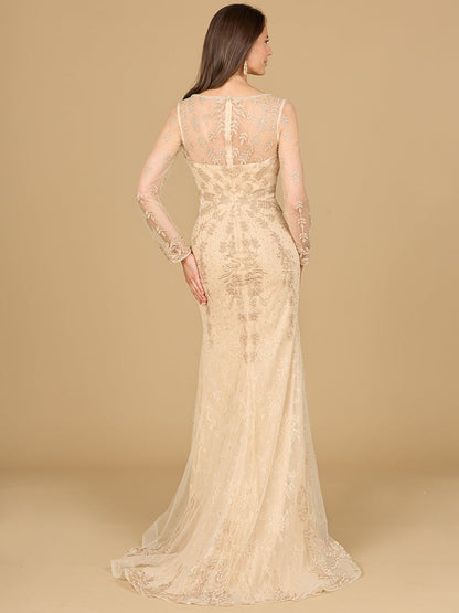 Long Sleeve Lace Mermaid Gown