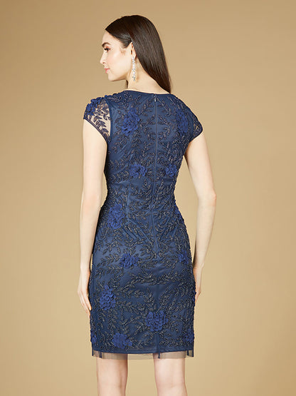 Cap Sleeve Embellished Dress