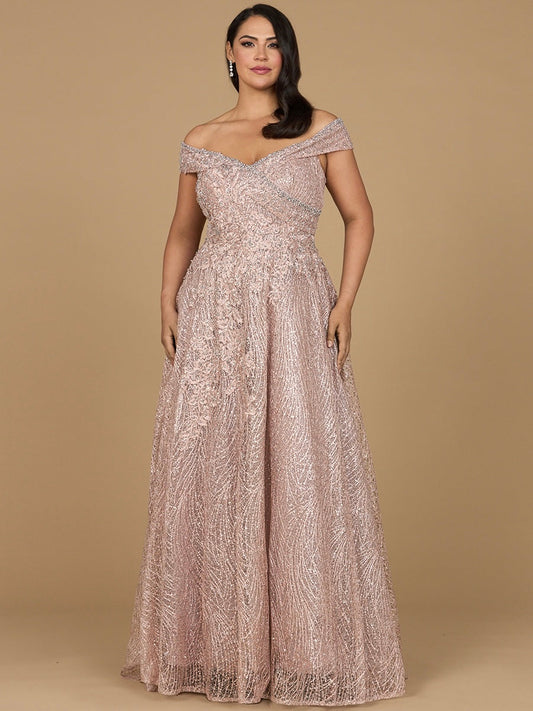 Off Shoulder A-Line Gown