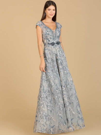Lace Embellished A-Line Dress