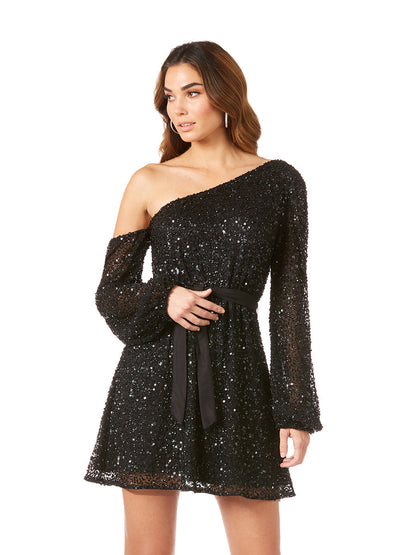 One Shoulder Cocktail Dress