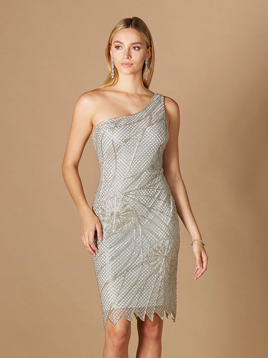 One Shoulder Cocktail Gown