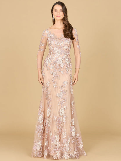 Long Sleeve Modest Lace Gown