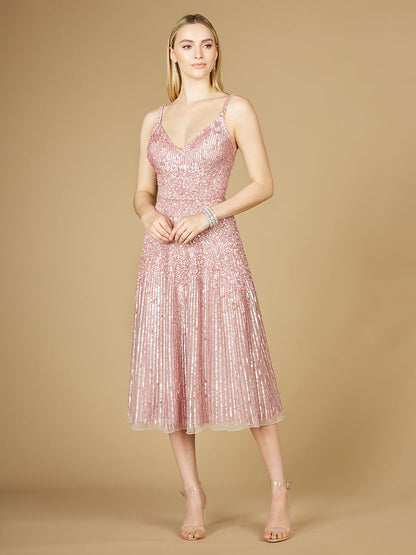 Flowing, Sequin Midi Dress