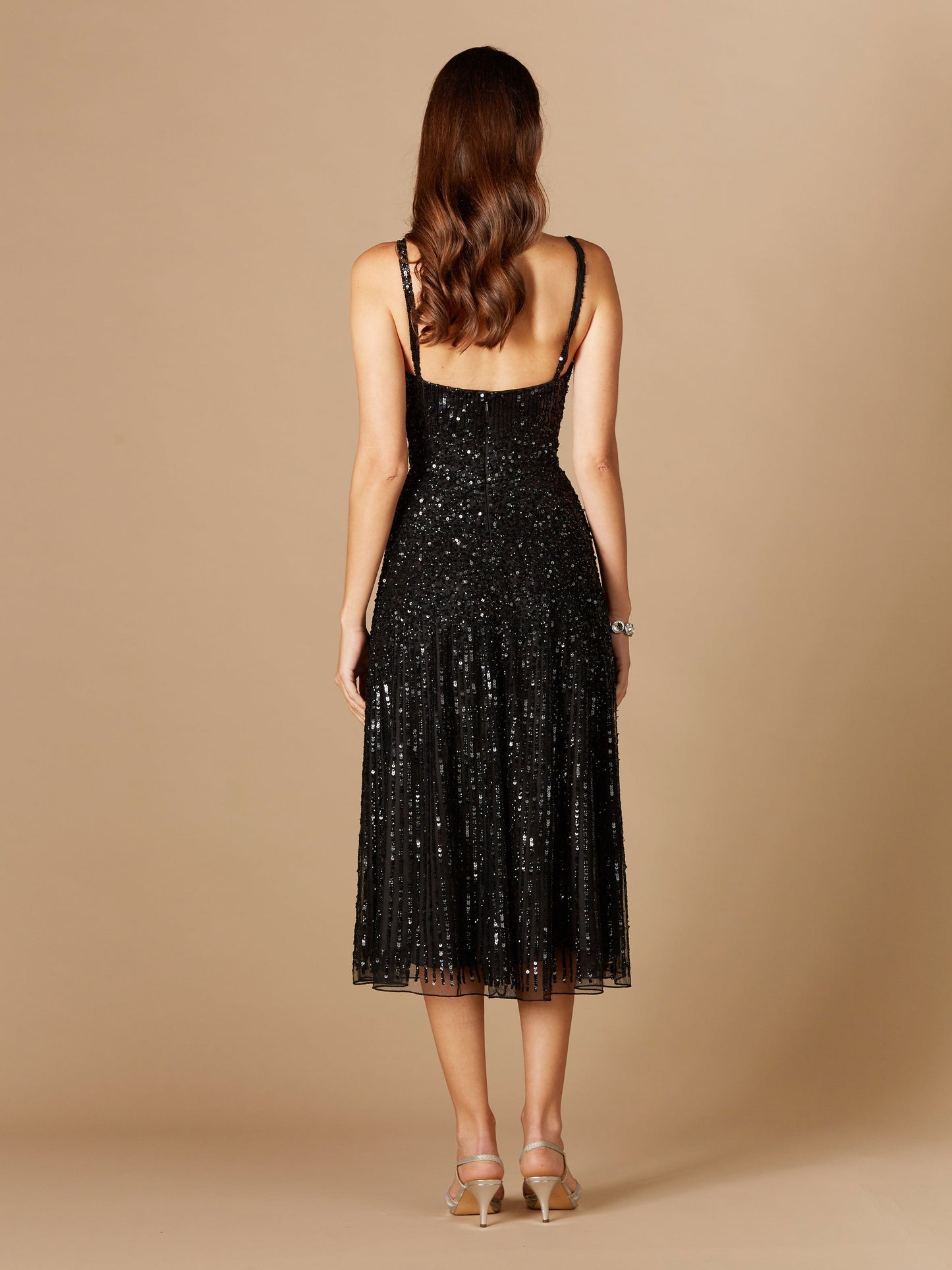 Flowing, Sequin Midi Dress