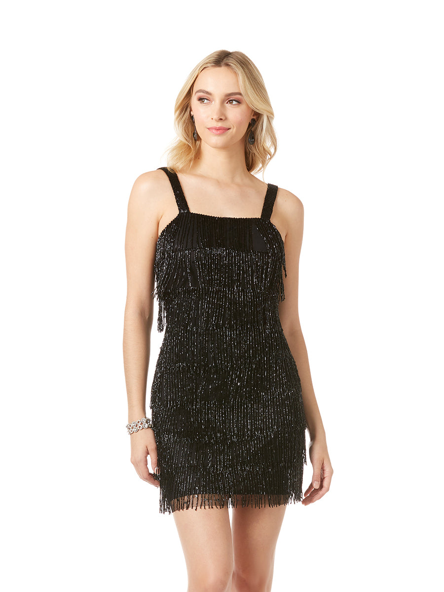 Beaded Fringe Cocktail Dress
