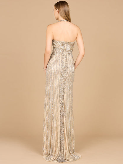Halter Neck Dress with Keyhole