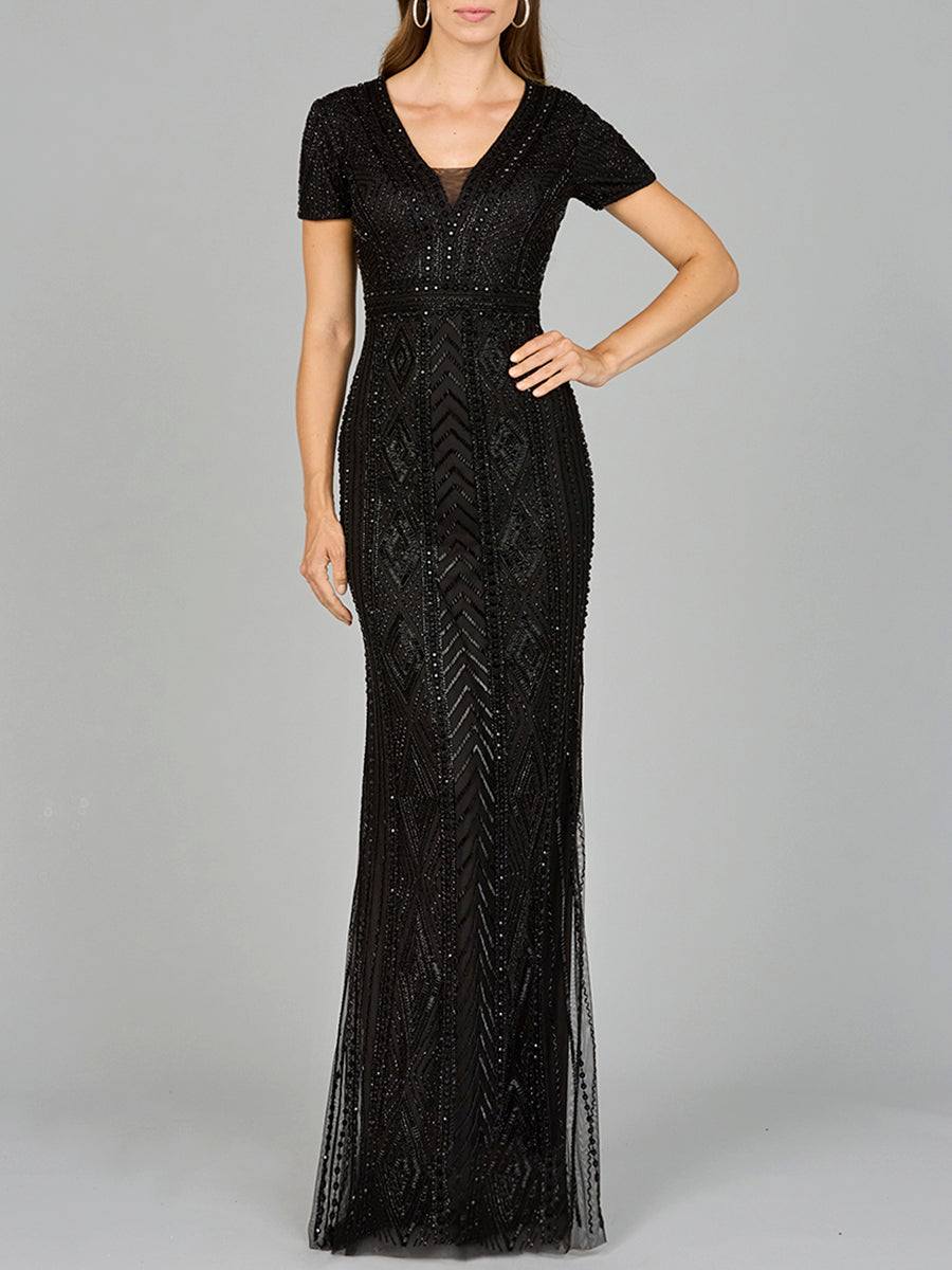 Closed Back, Cap Sleeve Dress