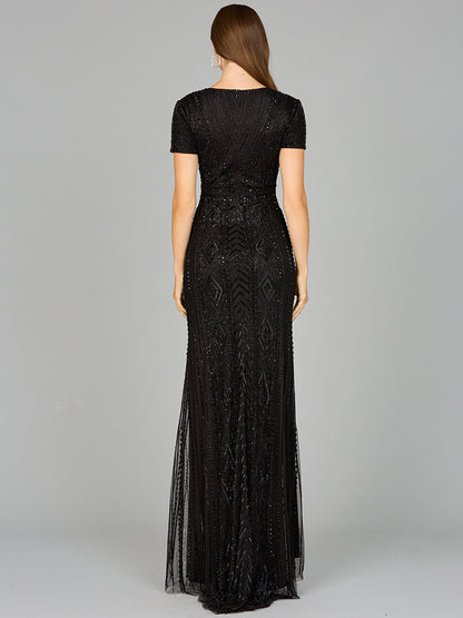 Closed Back, Cap Sleeve Dress