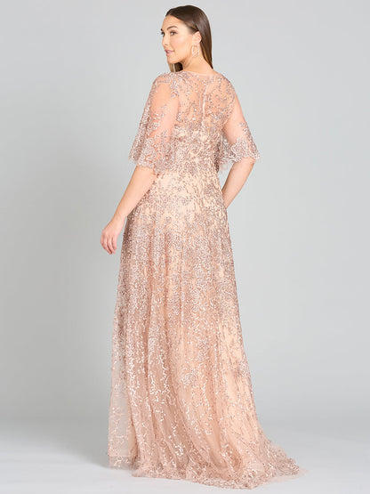 Lara 33277 - Cape Sleeve Mother's Gown