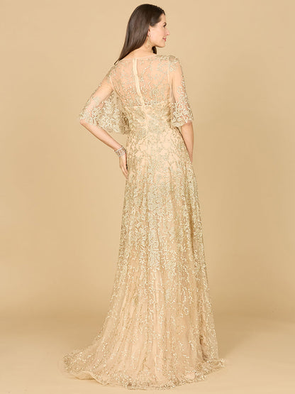 Lara 33277 - Cape Sleeve Mother's Gown