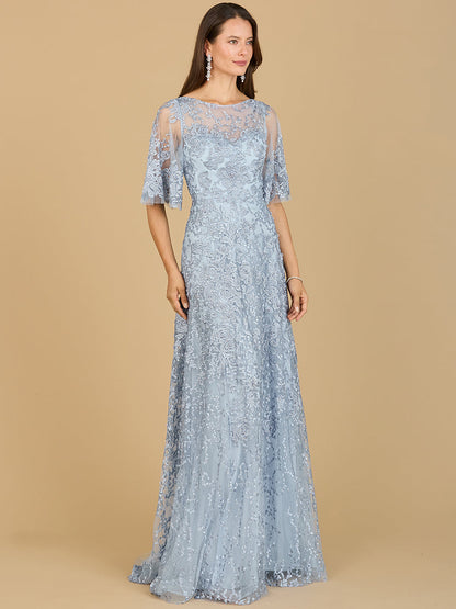 Lara 33277 - Cape Sleeve Mother's Gown