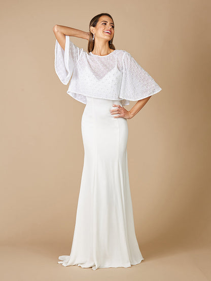 Lara Gina Beaded Tulle Capelet