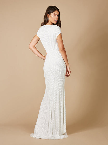 Flavia Fitted Beaded Gown