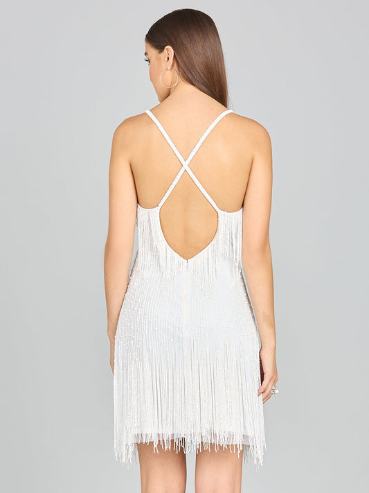 Spaghetti Strap Fringe Dress